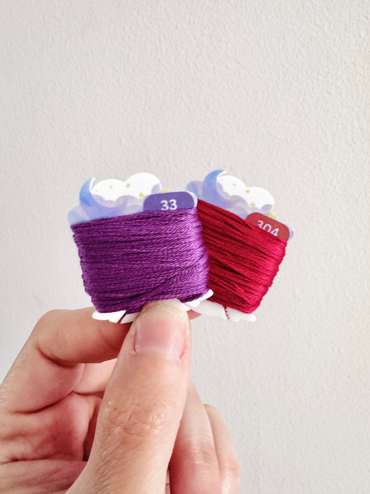 Lunar Pastel Embroidery Floss Bobbins
