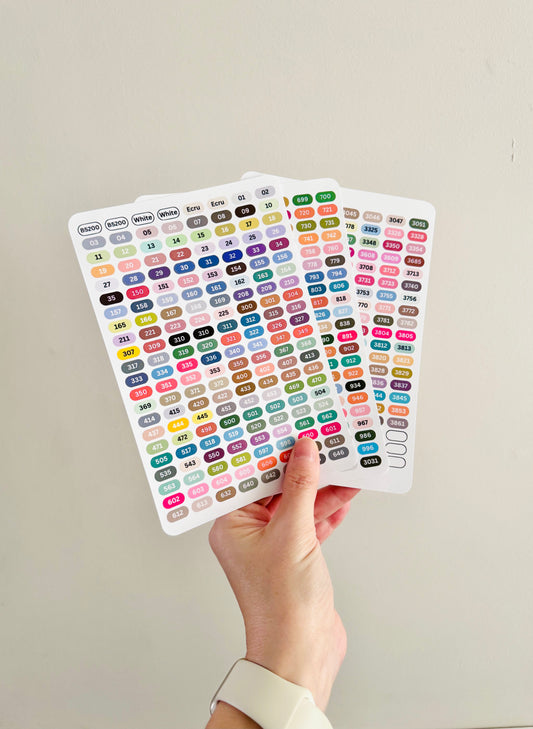 DMC Embroidery Floss Labels