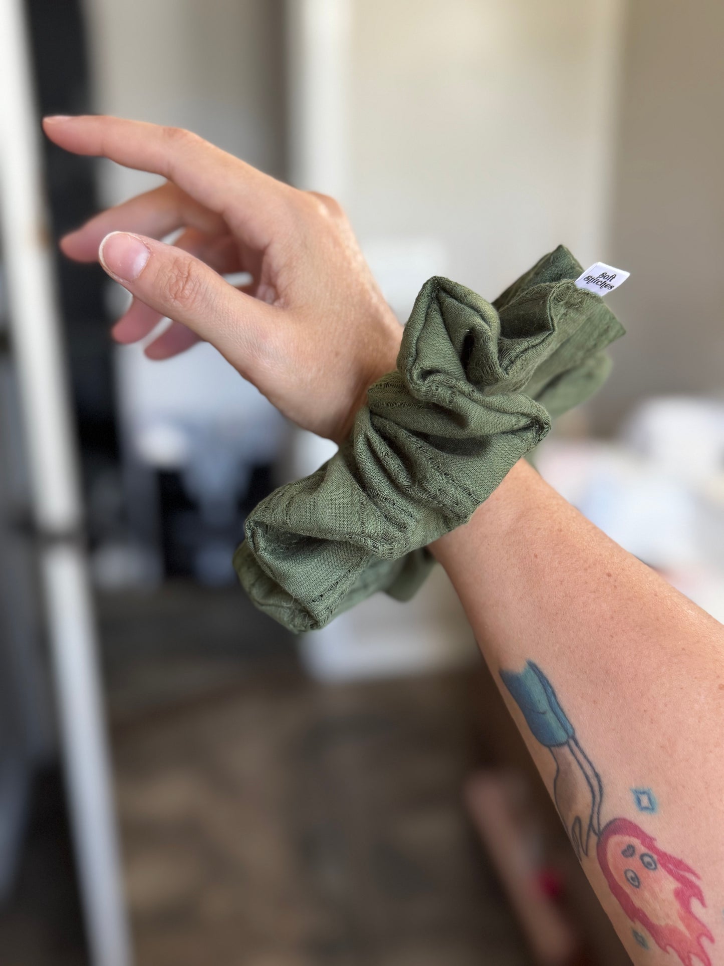 Olive scrunchie