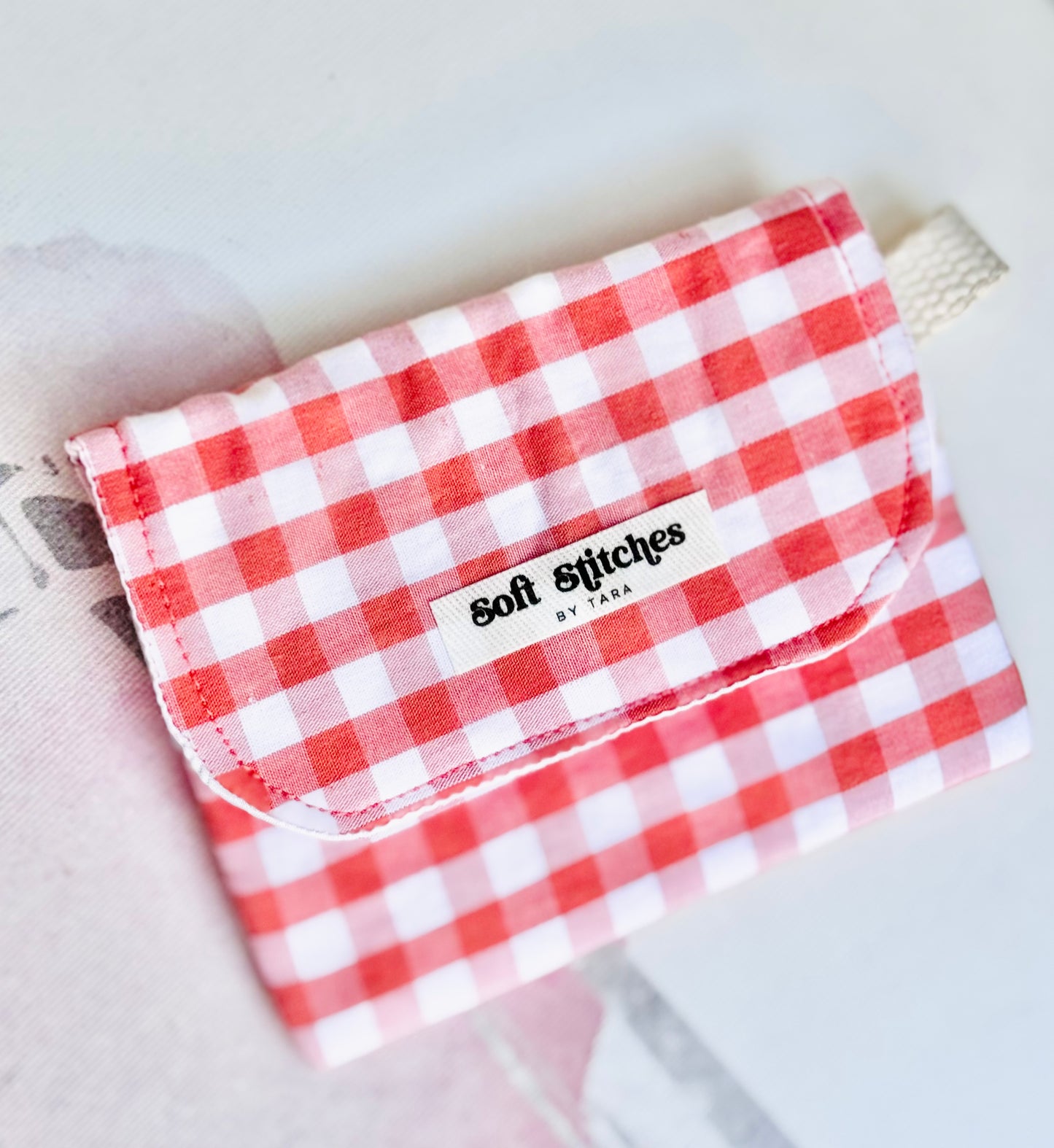 Gingham Keychain Wallet