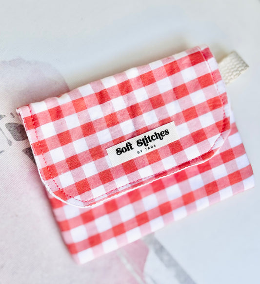 Gingham Keychain Wallet