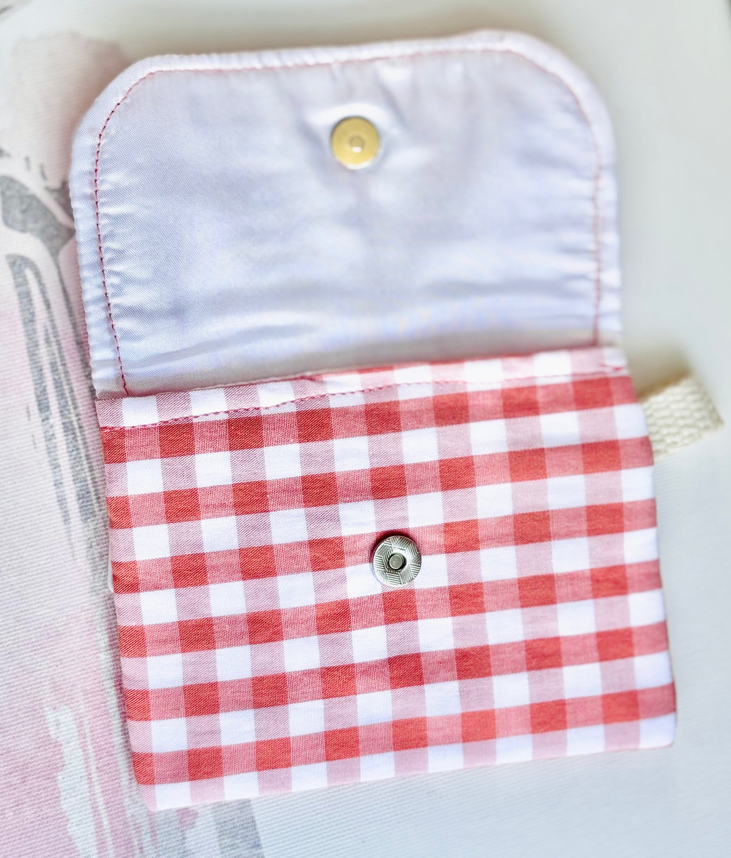 Gingham Keychain Wallet