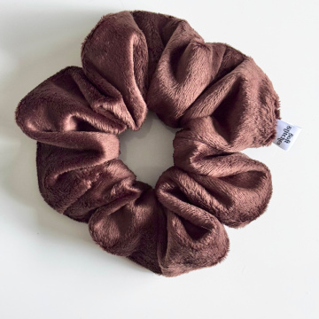 Chocolate Minky Scrunchie